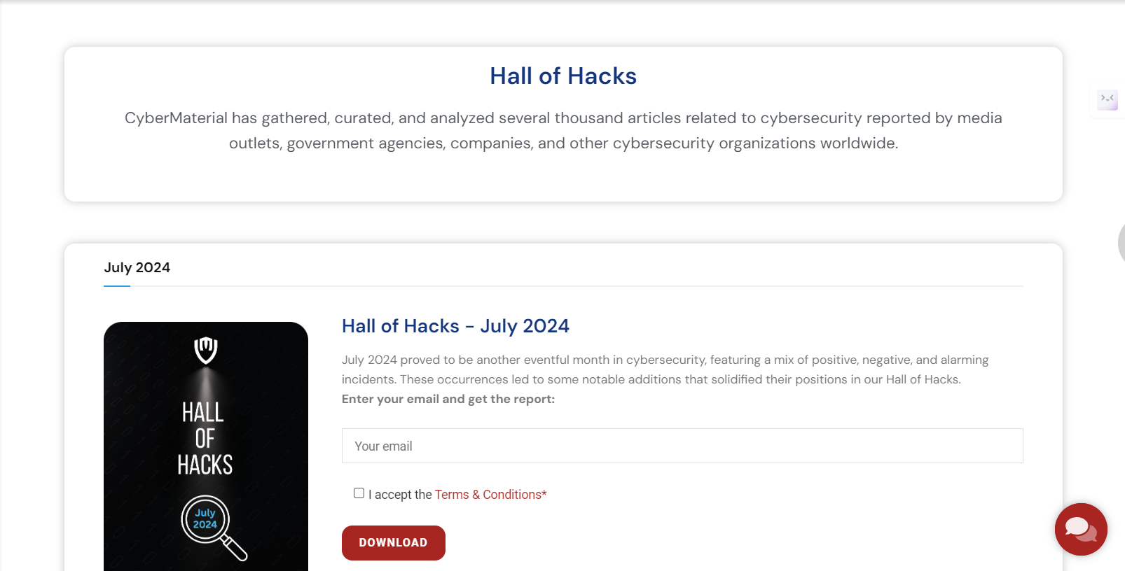 Cybermaterial Hall of Hacks