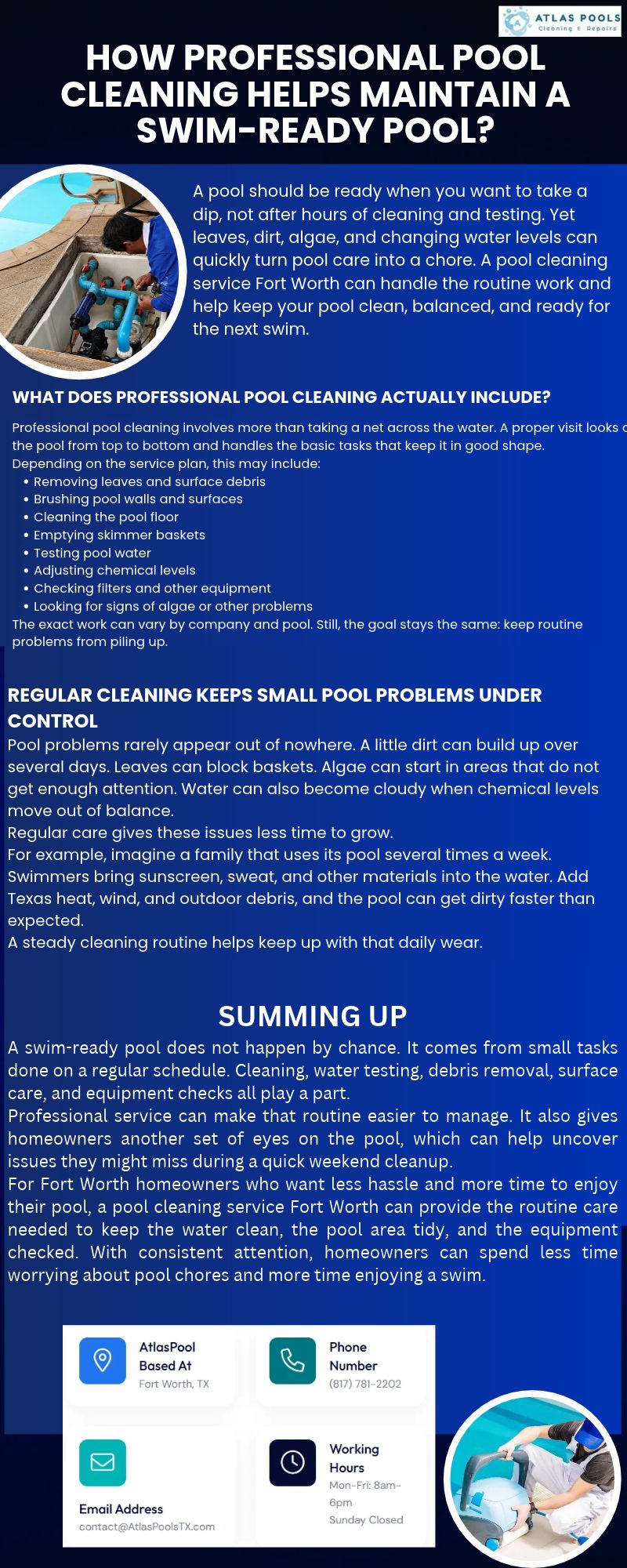How Professional Pool Cleaning Helps Maintain a Swim-Ready Pool