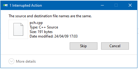 No, MS can't copy files