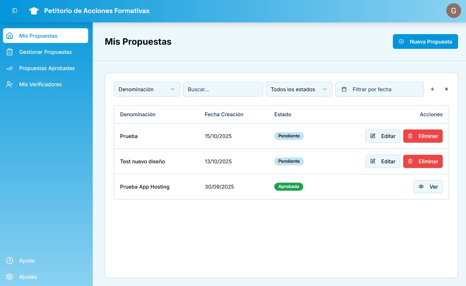 Preview of Petitorio de Acciones Formativas