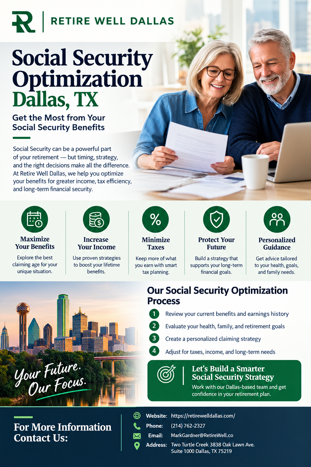 Social Security Optimization in Dallas, TX: Get More From Your Benefits