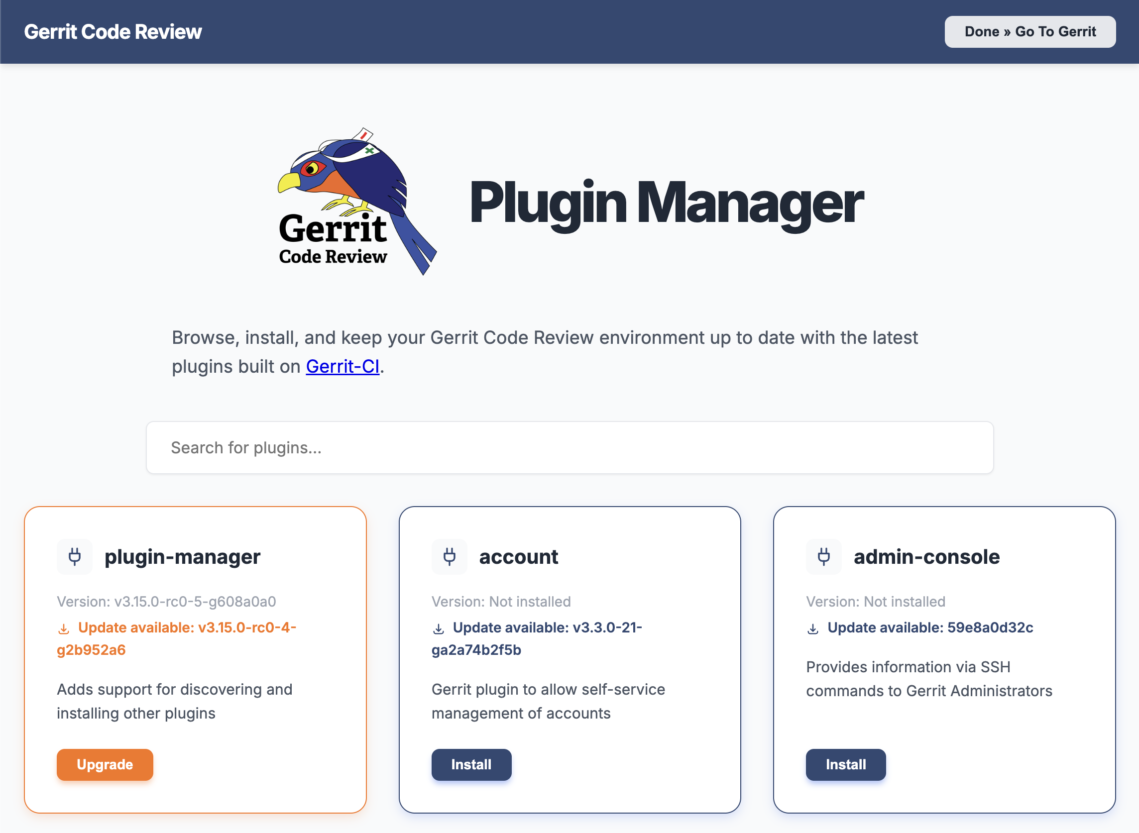 New plugin manager blue tone