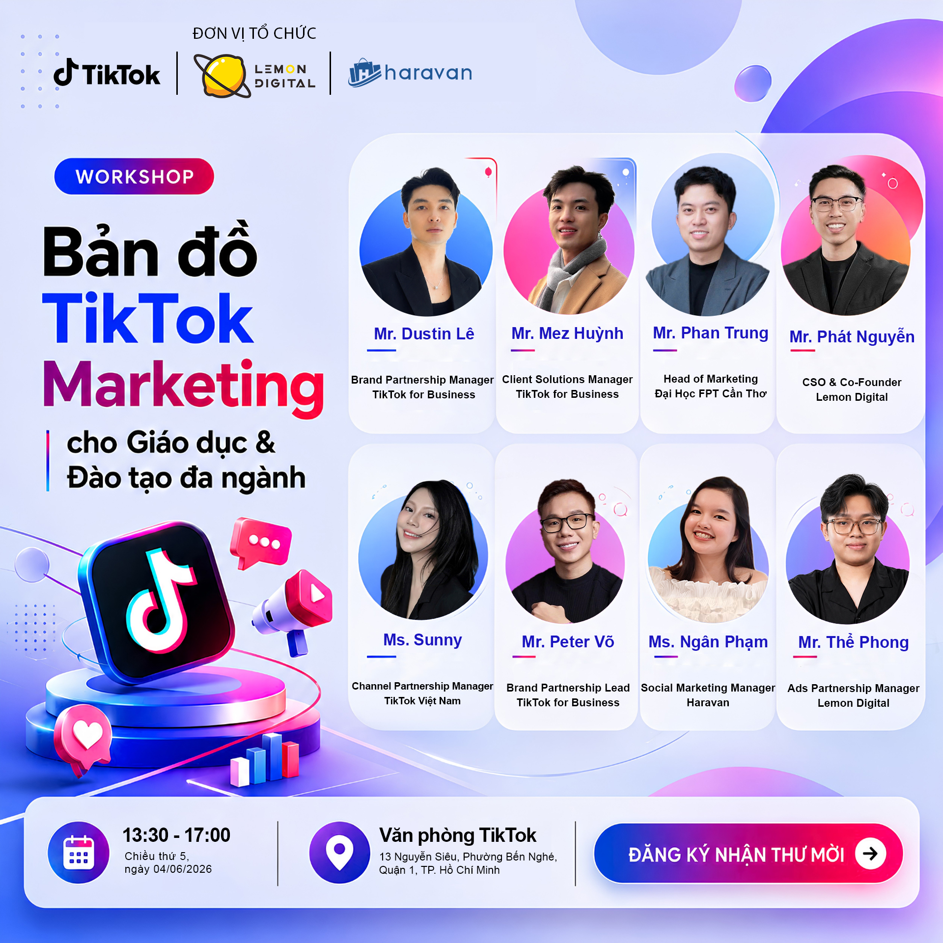 [Workshop TP.HCM] Bản đồ TikTok Marketing cho Gi&aacute;o dục & Đ&agrave;o tạo đa ng&agrave;nh